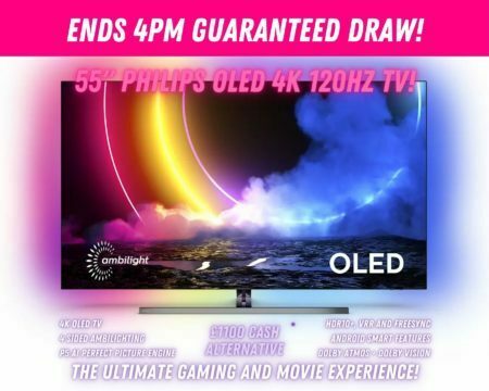 Win this 55" PHILIPS 4K 120HZ OLED TV - 4 SIDE AMBILIGHTING & HDMI 2.1!