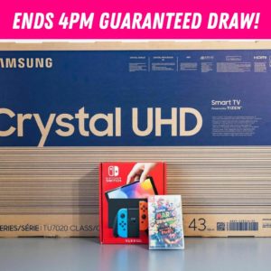 Win this Samsung 4k Smart TV + OLED Switch & Game