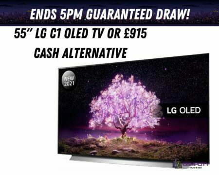 Win this LG C1 55" 4K OLED TV or £915 Cash Alternative, you choose