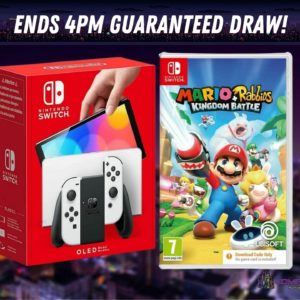 Win this EPIC Nintendo Switch OLED in white with Mario & Rabbids Kingdom Battle