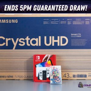 Win this Samsung 4k Smart TV + OLED Switch & Game!