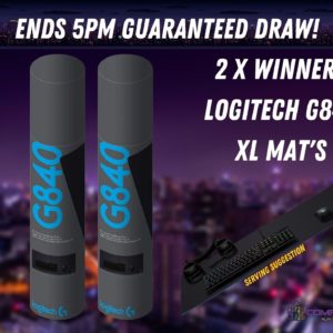 2 Winners - Logitech G840 XL Gaming Desk Mat!