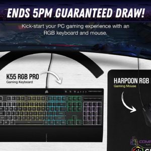 Win this Epic CORSAIR K55 RGB PRO + Harpoon RGB PRO Gaming Bundle!