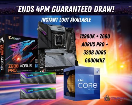 Win this AMAZING AORUS PRO Z690, 12900K, 32GB DDR5 6000MHZ MOTHERBOARD BUNDLE!