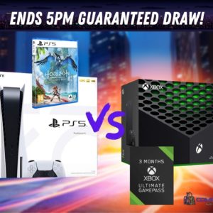 Win a PS5 Disc Edition & Horizon Forbidden West or a XBOX Series X with 3 Months Gamepass Ultimate! You Choose!