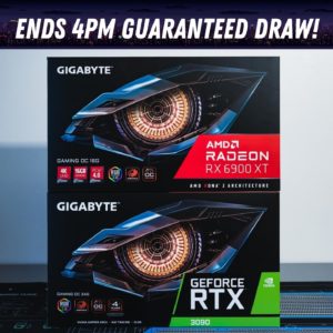 Win a GIGABYTE RTX 3090 GAMING OC 24GB GPU OR RX 6900 XT GAMING OC 16GB GPU! YOU CHOOSE!