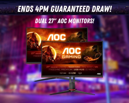 Win TWO of these Awesome 240hz 27" Monitorsfrom AOC!