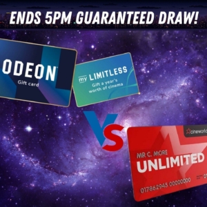 Win a years membership for ODEON Limitless or CINEWORLD Unlimited!