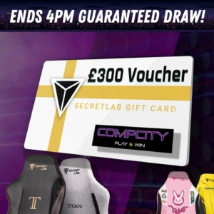 Win a £300 SecretLab Gift Card and Choose your own perfect Gaming Chair or Gaming Desk!