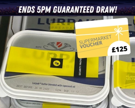 Win 6 months supply of Lurpak 1kg butter or a £125 supermarket voucher of your choice!