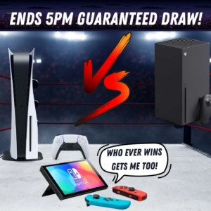 Win a PS5 Disc Edition or a XBOX Series X! You Choose!