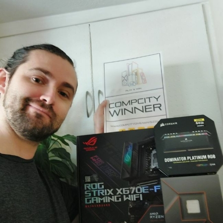 BRAD RUSSELL Ryzen 9 7950X ROG X670 E Motherboard 64GB DDR5 CompCity Giveaways