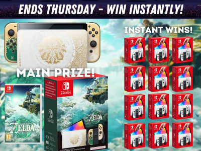 Win a SWITCH OLED ZELDA Tears of the Kingdom Limited Edition BUNDLE + 12 SWITCH OLED INSTANT WINS