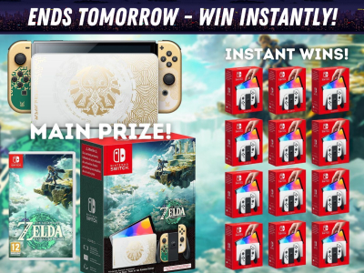 Win a SWITCH OLED ZELDA Tears of the Kingdom Limited Edition BUNDLE + 12 SWITCH OLED INSTANT WINS