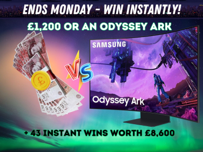 Win a choice of the Samsung Odyssey ARK or £1,200 Cash!