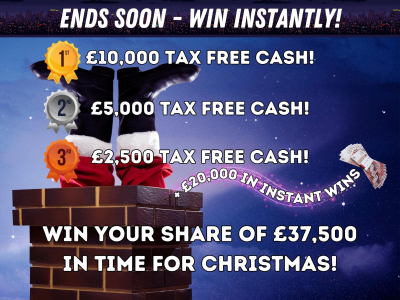 Win your share of £37,500 worth of cash in time for Christmas!