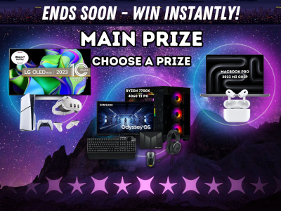Win a Choice of Mega Prize! Plus there's 100 x Cash instant wins!