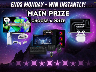 Win a Choice of Mega Prize! Plus there's 100 x Cash instant wins!