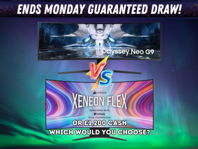 Win a choice between the Corsair Xeneon Flex or the Samsung Odyssey Neo G9!