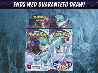 Win this Pokemon TCG Sword & Shield Chilling Reign Booster Box!